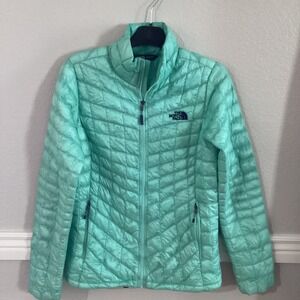 The North Face Womens Thermoball Insulated Jacket‎ Aqua Mint Green XS